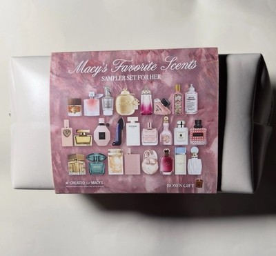 Limited Macys' 26-Pc. Fragrance Sampler Set For Her With Gift Bag And Extra Gift