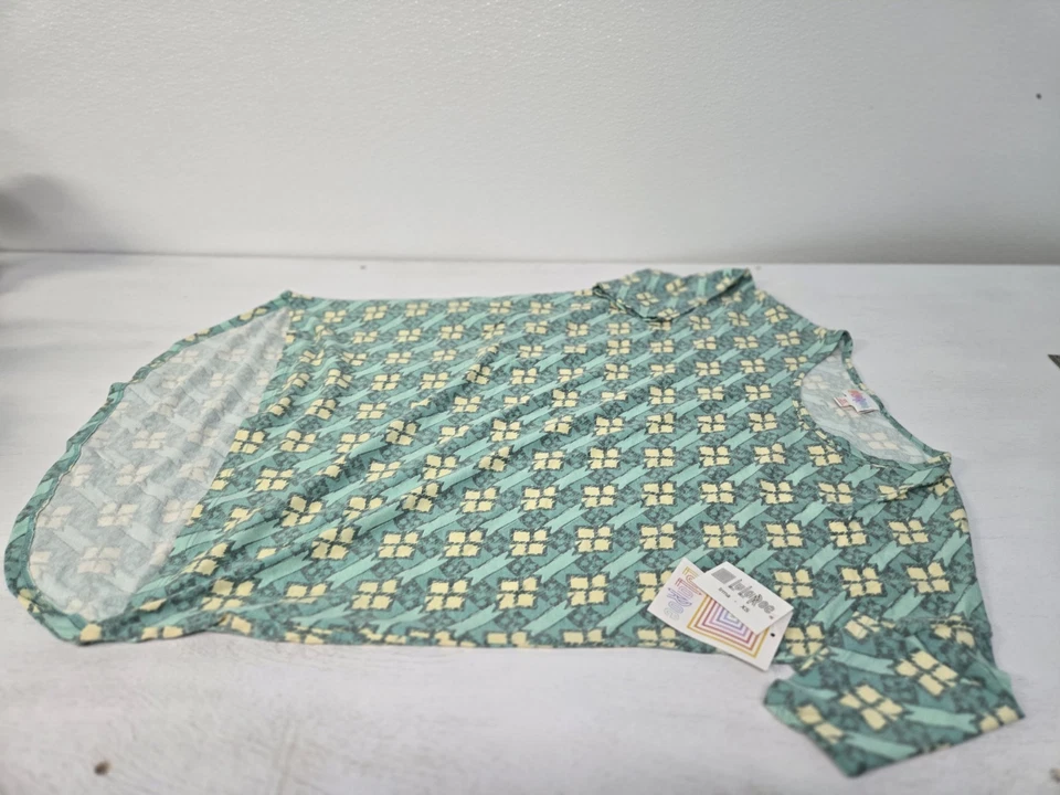 Camisa túnica LuLaRoe Irma azul y amarilla para mujer talla Xs Foto 3 de 4