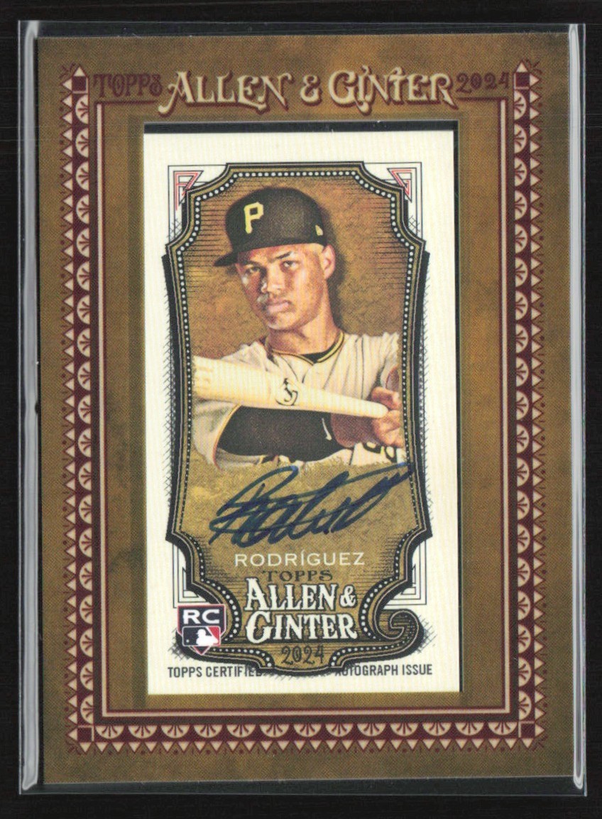 Endy Rodriguez 2024 Topps Allen & Ginter Mini Framed RC Auto #MA-ER Pittsburgh