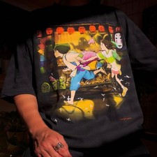 Spirited Away Ghibli T-Shirt Black L