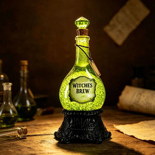 Witches' Brew Potion Bottle Glitter Globe LED Halloween Decor