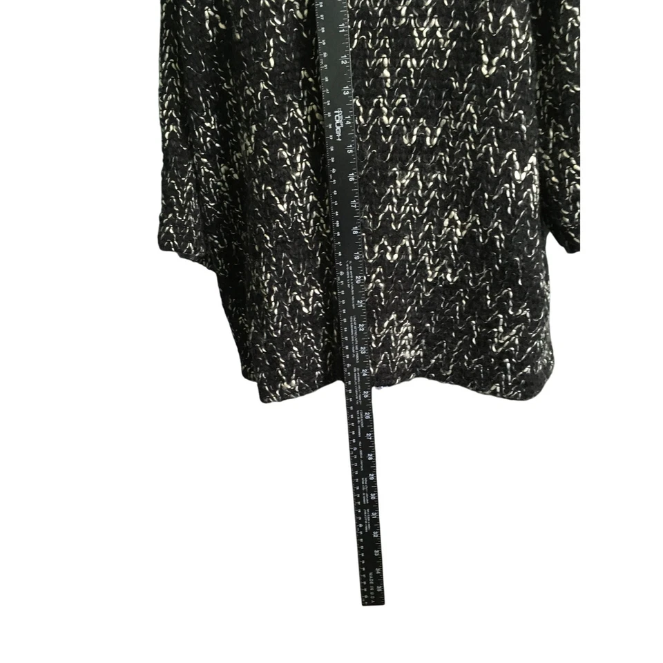 Abrigo de lana Carole Little blanco y negro talla 1X - vintage, acogedor, llamativo Foto 4 de 4