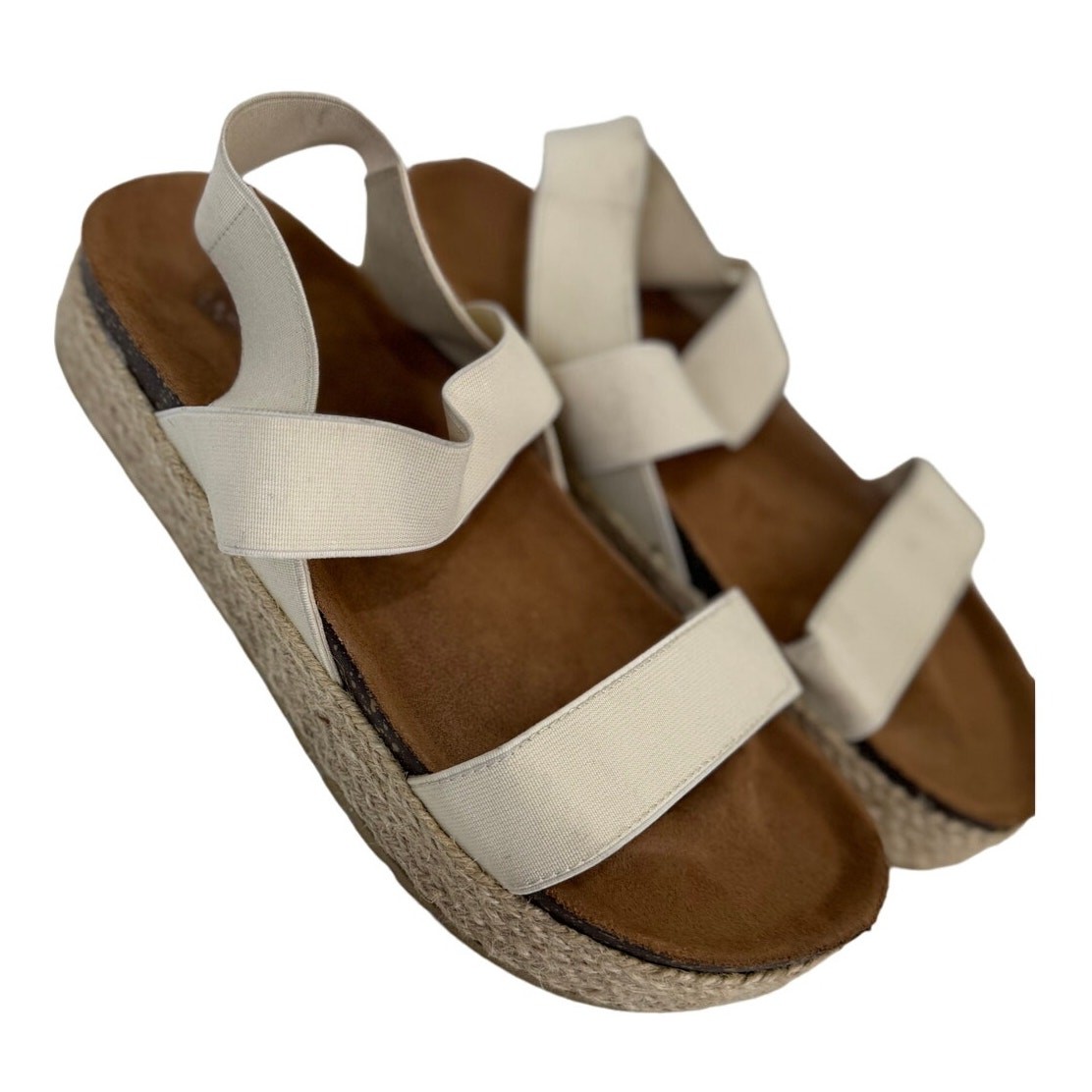 APL Sandalo espadrillas donna Wanted beige con cinturino plateau 8