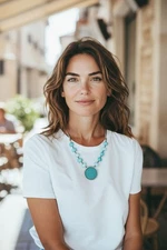 Silpada Sterling Silver Etched Blue Quartz Pendant Necklace N2070 Retired $159