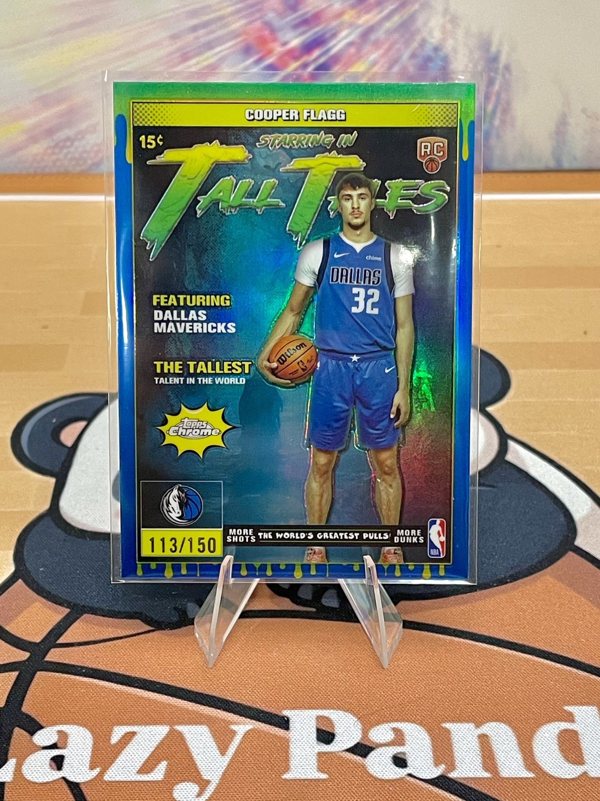 2025-26 Topps Chrome Cooper Flagg Tall Tales RC BLUE Refractor #113/150 DAL