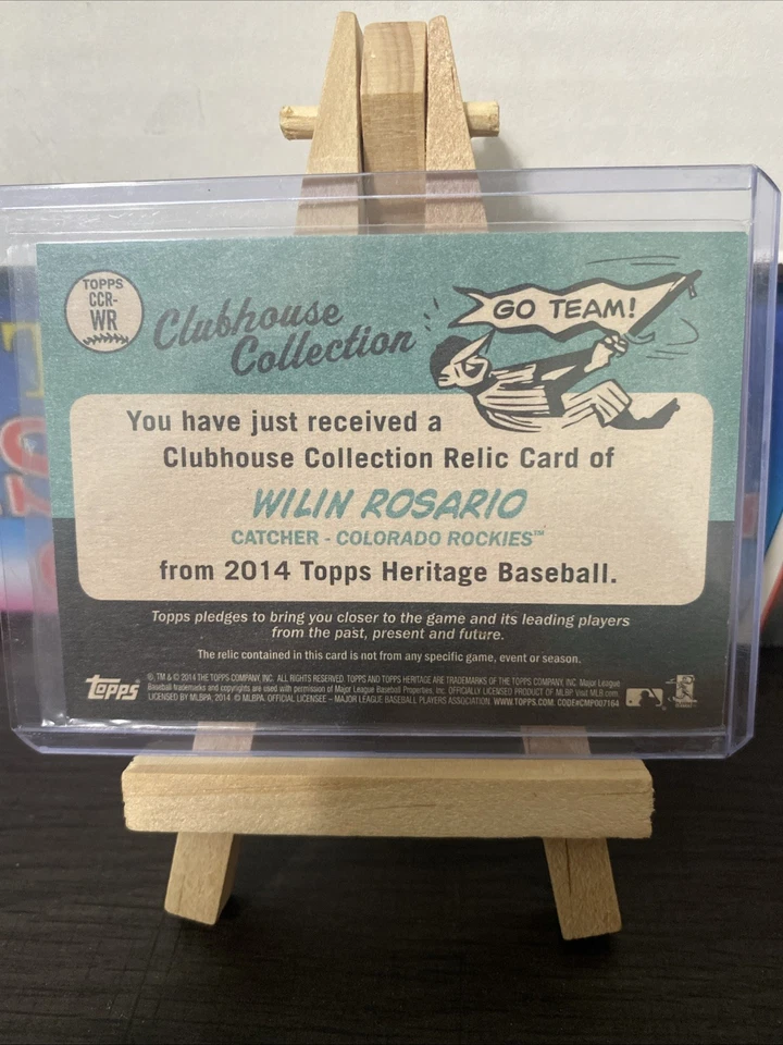 2014 Topps Heritage - Clubhouse Collection Relics Wilin Rosario #CCR-WR (MEM) - Image 2 of 3
