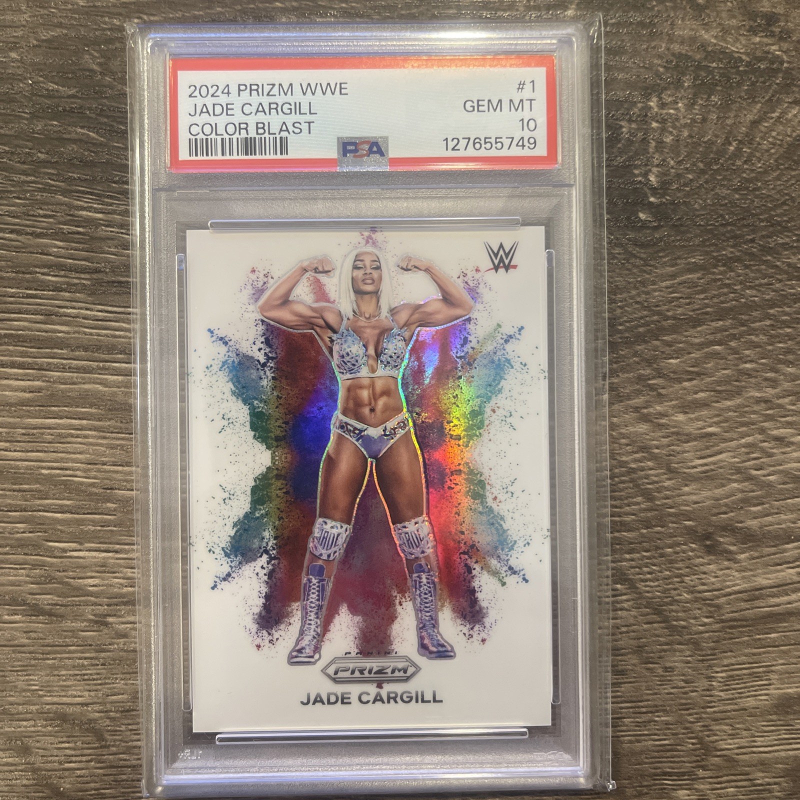 2024 Panini Prizm WWE Color Blast #1 Jade Cargill PSA 10