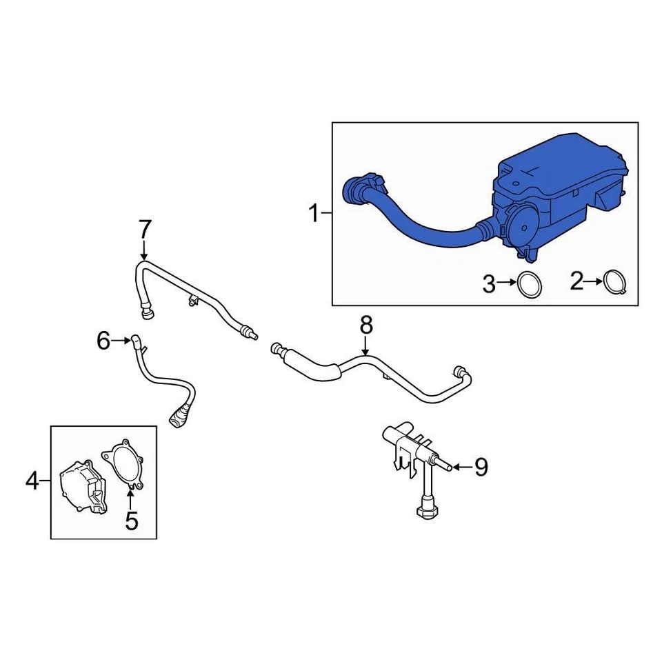 For Ford F-450 Super Duty 20-22 Ford LC3Z6A785C Vapor Canister Water Separator Foto 3 de 3