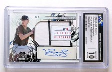 2024 Leaf Trinity Patch Autographs #PA-NS 1 Noah Schultz Black Foil # 4/7