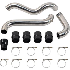 For 11-16 GMC Chevrolet Chevy 6.6L Diesel Intercooler Polished Pipe Boot Kit