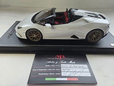 MR Model 1:18 Authentic Lamborghini Huracan EVO Spyder AWD White with case