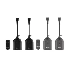 Wireless Indoor/Outdoor 2-Outlet Wall Adaptors with Remotes (4-Pack)