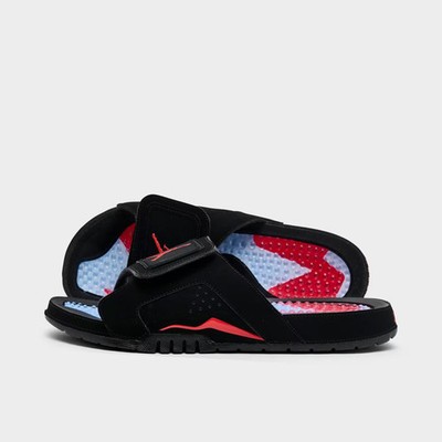 Men's Jordan Hydro 6 Retro Slide Sandals Black/Infrared 23 DM0979