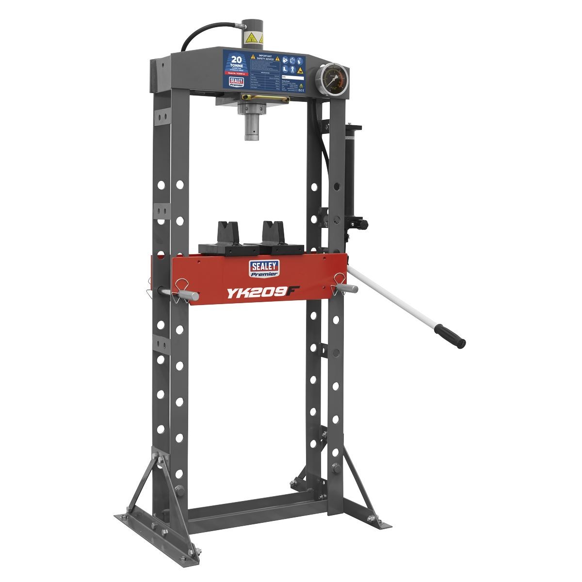 Sealey Premier Heavy-Duty Floor Type Hydraulic Press 20 Tonne YK209F