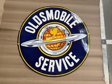 Porcelain Oldsmobile Enamel Sign 30x30 Inches Double Sided