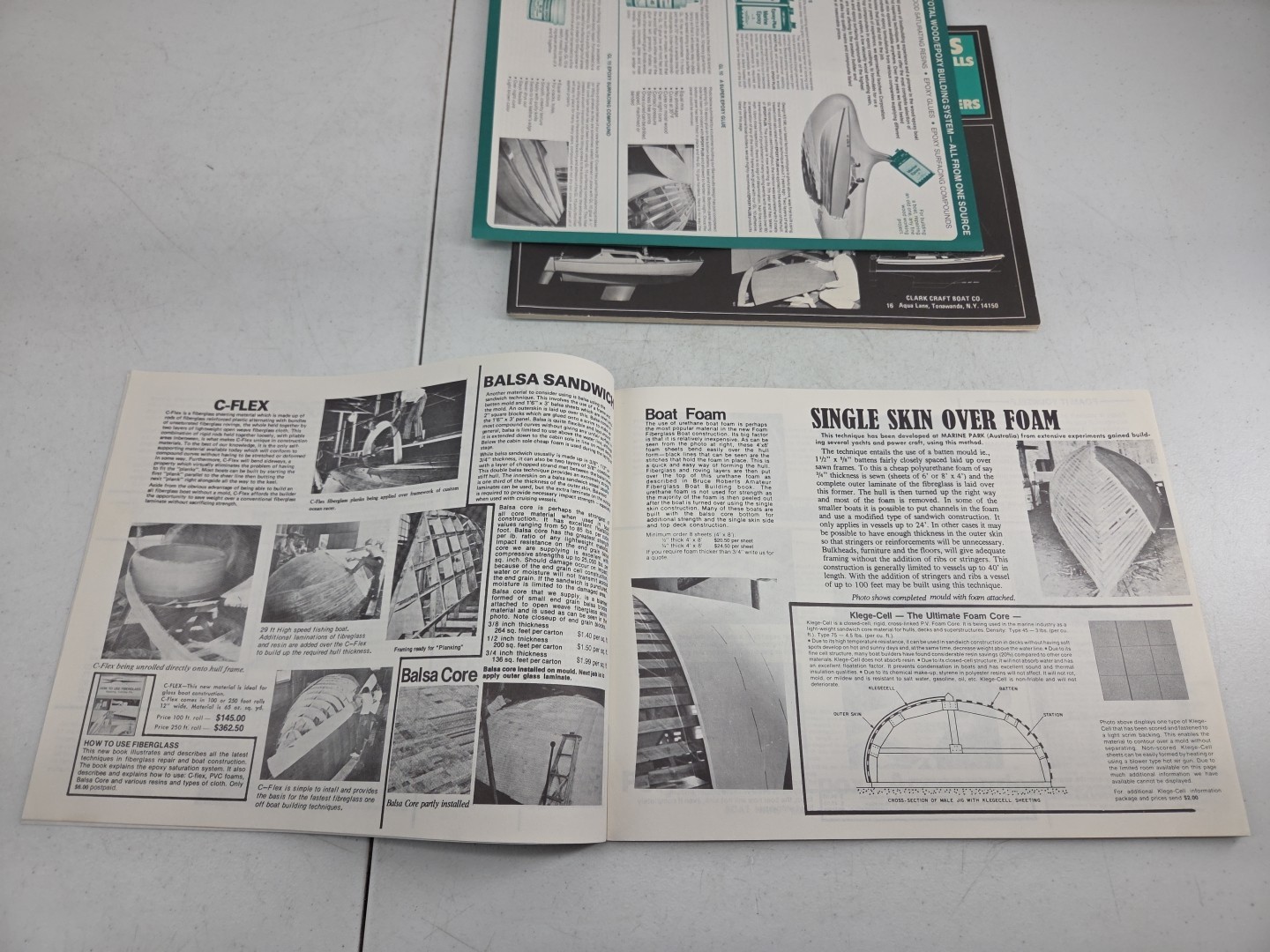 Vtg 1985 Clark Craft Boat Builders Guide Supplies Hardware Sail Boats Cruisers