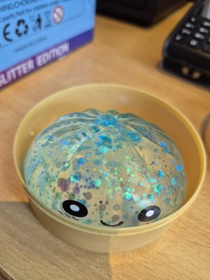 Giant Slow Rising Squishy Dumpling Bun Stress Ball Glitter Fidget Sensory Toy