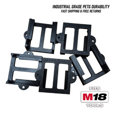 Milwaukee M18 Battery Mounts 5 Pack Undershelf/Wall Holders for Workshop