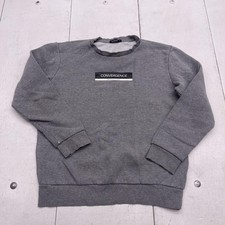 TBJ Nearb Sweatshirt Youth 6-7 Gray Convergence Graphic Crewneck Fleece Pullover