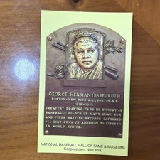 Baseball Postcard National Hall Of Fame George Herman Ruth
