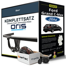 Für FORD Gr. C-Max DXA,CB7, DXA,CEU Anhängerkupplung starr +eSatz 13pol uni. 10-