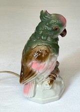 Alte Porzellanfigur Kakadu Papagei Rauchverzehrer Lampe Duftlampe Alter? 
