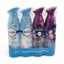Febreze Air Effects Air Freshener Spray, Linen Sky + Downy Calm - 8.8oz 4 Count