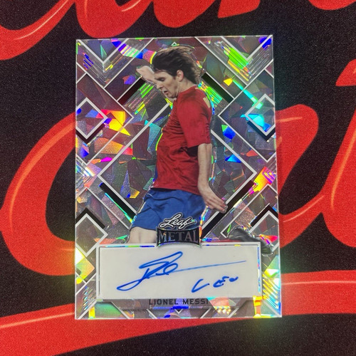 Lionel Messi #BA-LM1 2022 Leaf Metal Autographs card