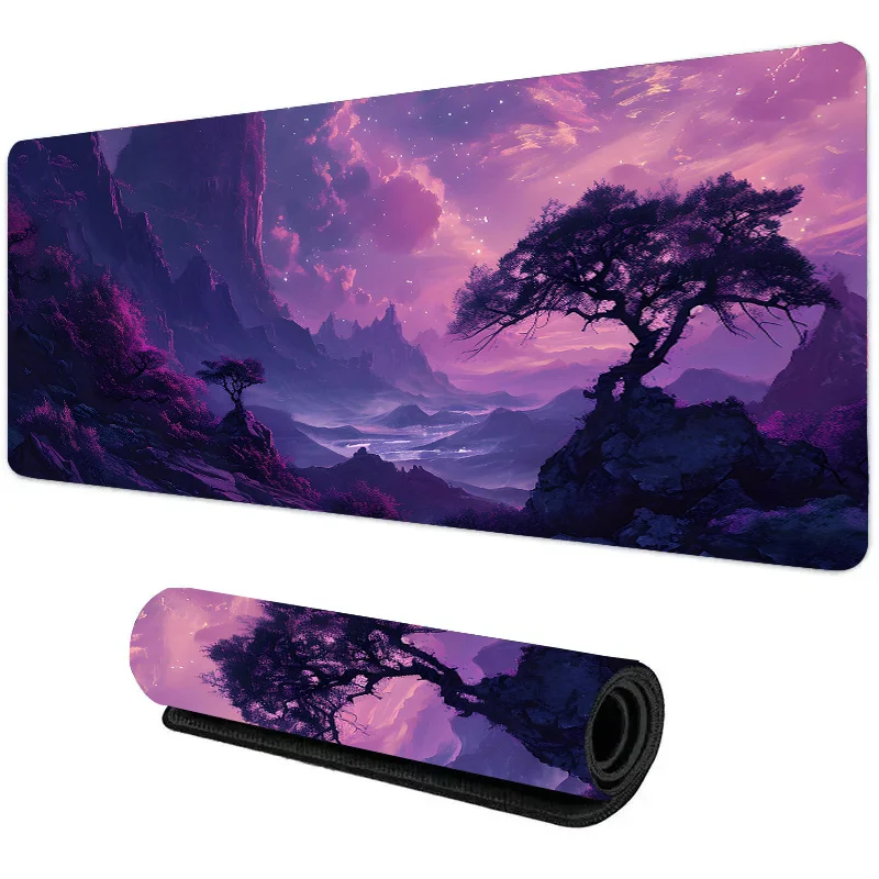 Night Moonlight Large Non-Slip Mouse Pad Gaming Office Desk Mat