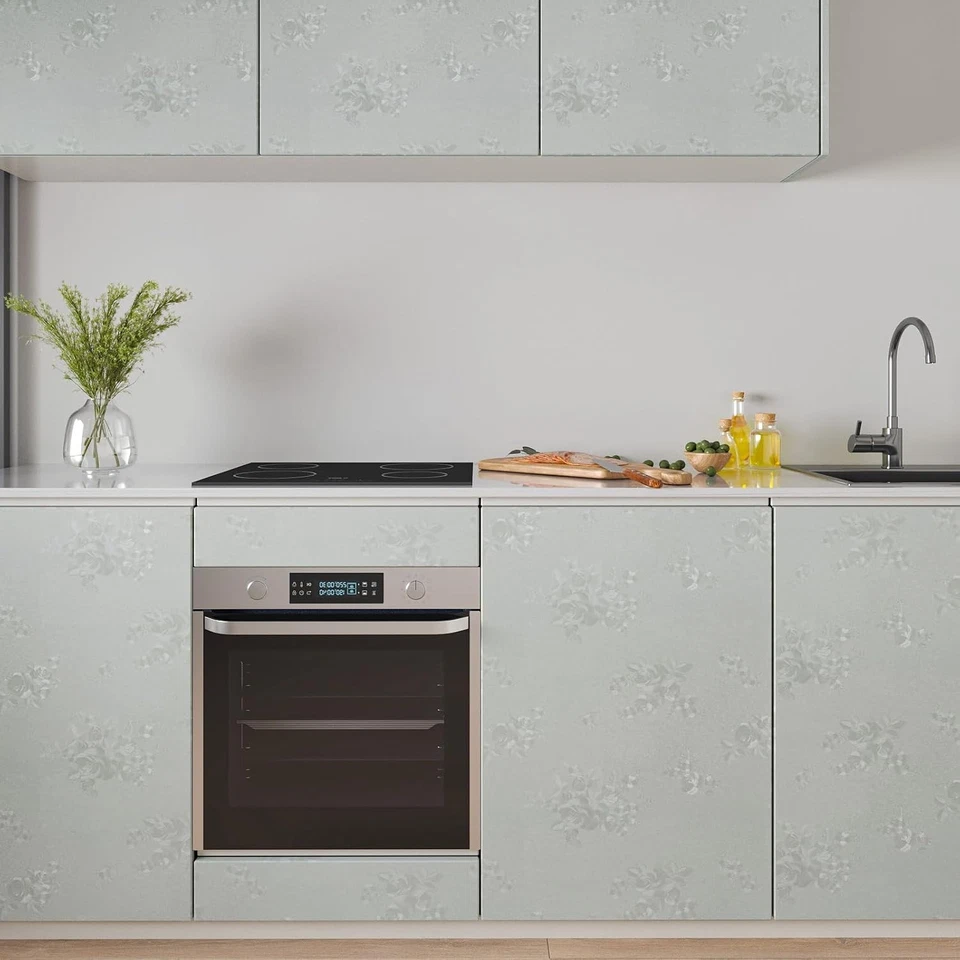 CHIHUT Thicken Embossed Flower Peel and Stick Wallpaper - 12"x472" - Image 3 of 4