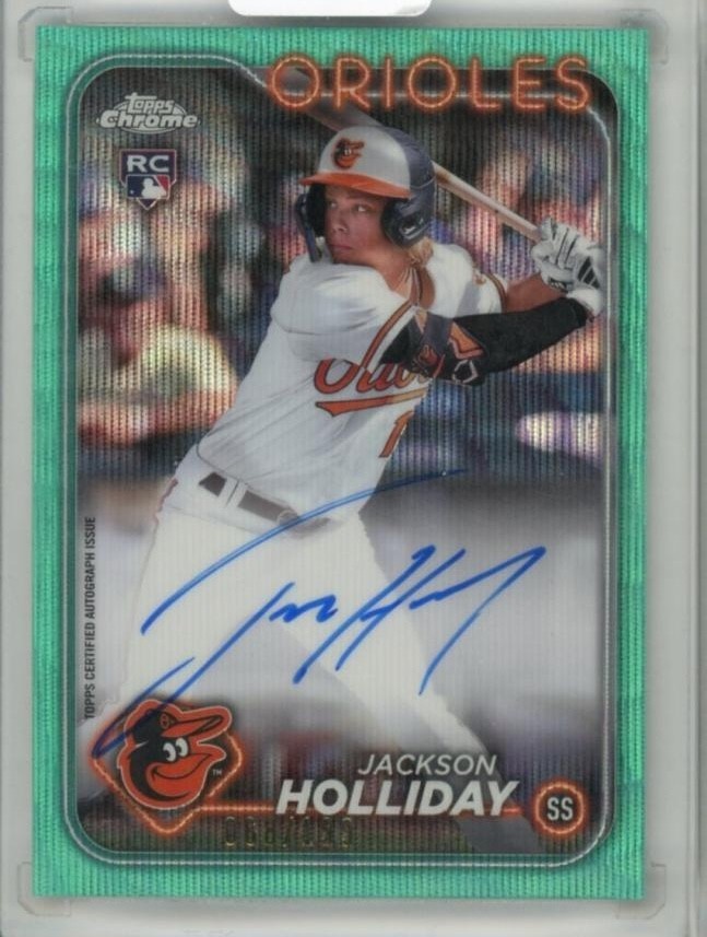 Jackson Holliday 2024 Topps Chrome Autograph #RA-JH 068/199 RC