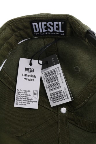 DIESEL C-Stone Men Cap 1 Baseball D-Rill Usion Embroidered Green Cotton RRP€70 - Picture 7 of 14