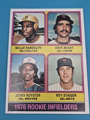 1976 Topps - 1976 Rookie Infielders Willie Randolph, Royster,  McKay 592 (RC) EX