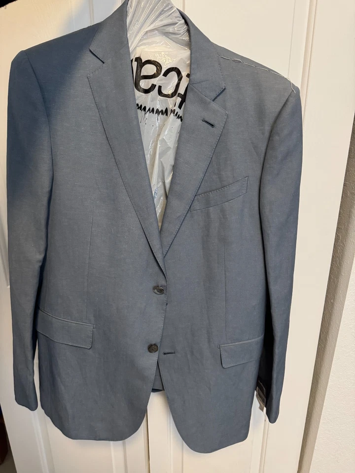 Nuevo Con Etiquetas - Ermengildo Zegna - Trofeo - Azul Suave - Traje Para Hombre - Sin Dobladillo - Foto 4 de 4