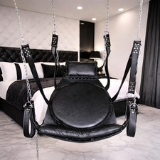Genuine Leather Hanging Sling Swing Heavy Duty Sex Swing BDSM Adult Playroom