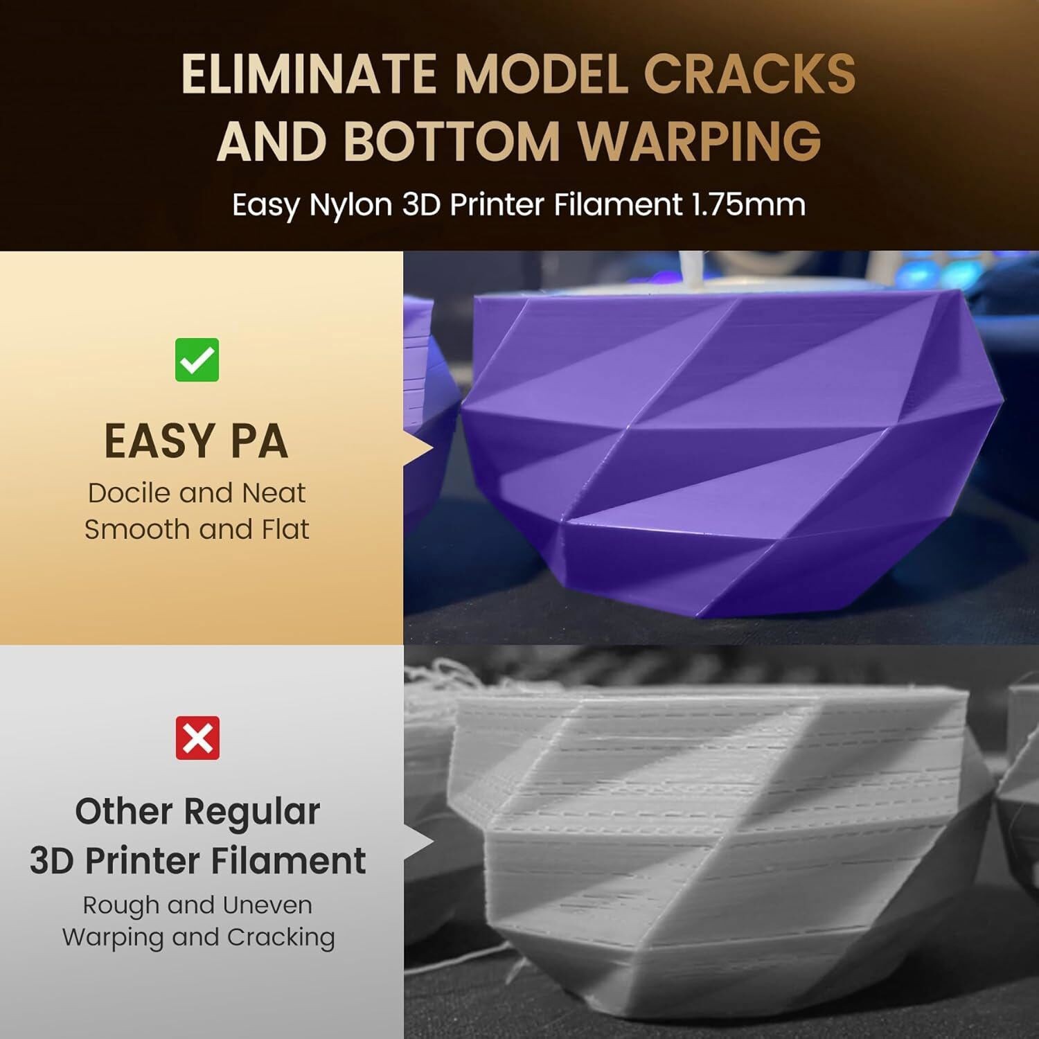 JAYO 1KG Easy PA Filament Für 3D Drucker 1,75mm Nylon 6+66 Natürlich Stark - Bild 5