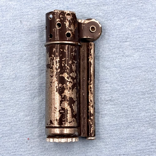 Vintage WWII DUNHILL SERVICE LIGHTER Brown Pocket Military Trench WW2 a458