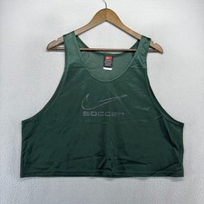 Vintage Nike Soccer Jersey Men's Adult One Size Green Cropped Spellout Penny 90s