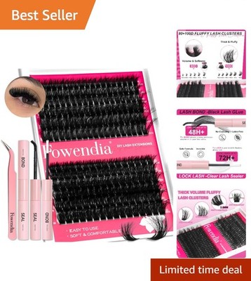 DIY Faux Mink Lash Extensions: 80D/100D Kit with Waterproof Bond & Seal