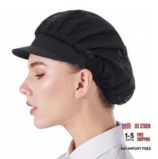 3pcs Chef Hat Kitchen Cooking Chef Cap Food Service Hair Nets Blackfullnet