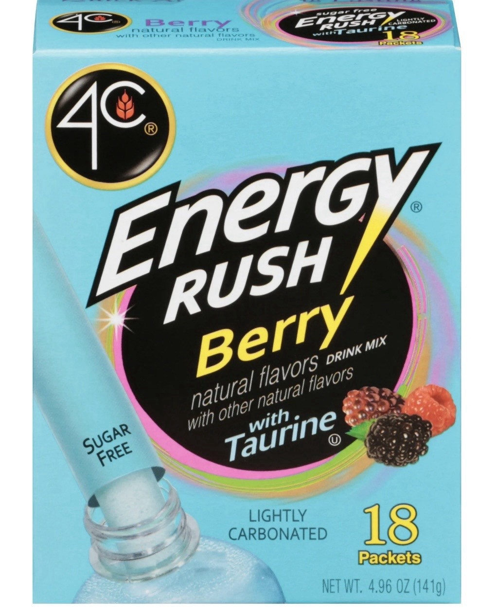 4C Totally Light To-Go Energy Rush Berry Drink Mix