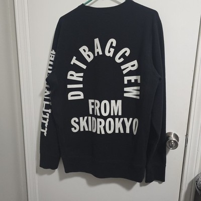 HUF x UNITED ARROWS & SONS  Sweatshirt DIRTBAG CREW FROM SKIDROKYO Streetwear LG