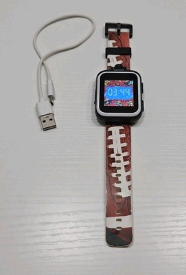 PlayZoom Itouch Smart Watch For Kids: Football Print Includes Charging Cable 