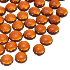 Glass Beads,40pcs Flat Glass Gemstone Red 0.44lbs Glass Marbles
