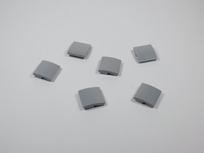 LEGO 6 Light Bluish Gray 2x2 Curved Slopes No Stud D13