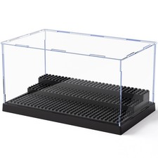 Mlikero Minifigure Display Case for Action Figures Blocks, Clear Dustproof