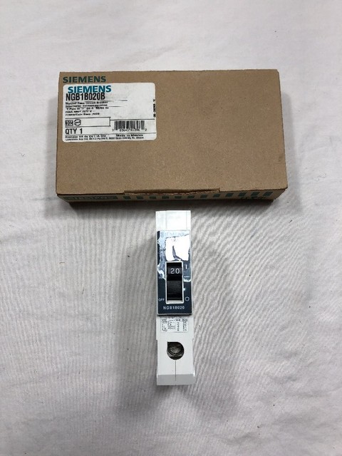 Siemens NGB1B020B Type NGB Circuit Breaker 20a 1-pole 125/250v for sale ...