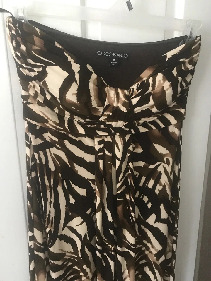 Vestido de playa para mujer Coco Bianco sin tirantes, mediano Foto 2 de 4