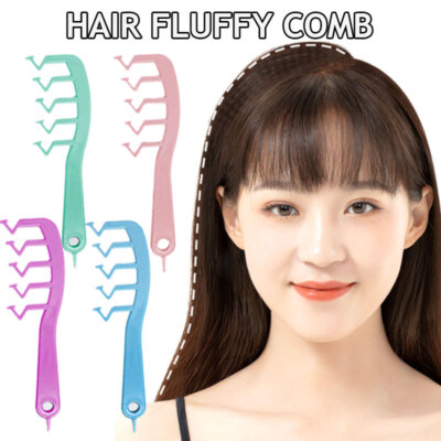 4 Farben Flauschiger Kamm Haarschlitz Instant Hair Volumizer V Form Haar   