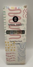 Spiral Bible Pastel Pen Pack of 5 Gel Ink Pens NEW